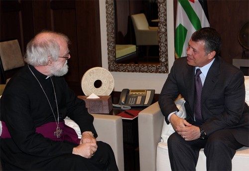 The Archbishop of Canterbury with His Majesty King Abdullah of Jordan