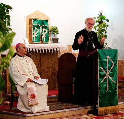 The Archbishop with Bishop Sylvester Magro OFM