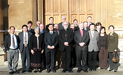 Archbishop with Chinese and British academics at Lambeth Palace