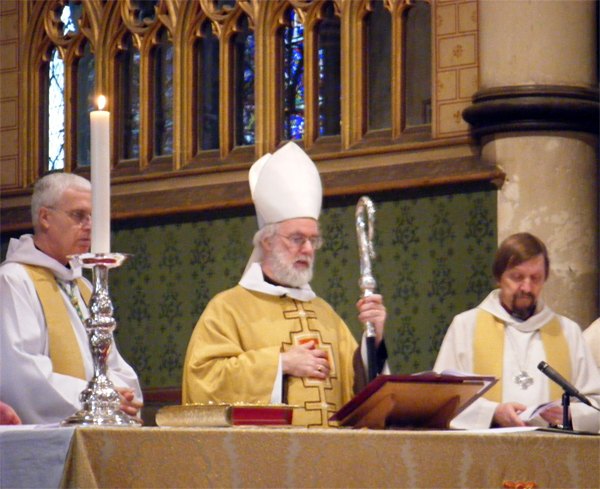 The Archbishop presiding over Eucharist
