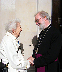 The Archbishop with Dick Sheppard's daughter, Rosemary Pearse