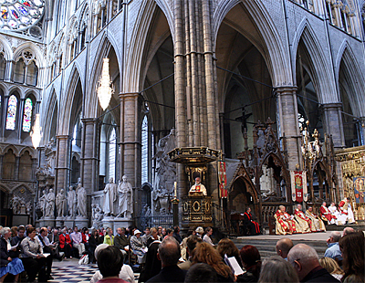The Archbishop preaching in Westminster Abbey
