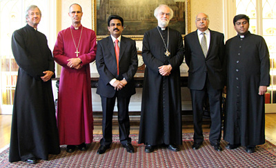 Canon Guy Wilkinson, Bishop Richard Cheetham, Mr Shahbaz Bhatti, Dr Rowan Williams, Mr Wajid Shamsul Hasan, Revd Rana Youab Khan