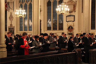 The congregation at service of remembrance