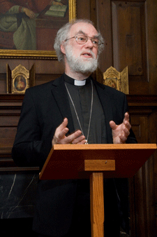  Archbishop Rowan accepting the Campion Award.  Photo: America magazine