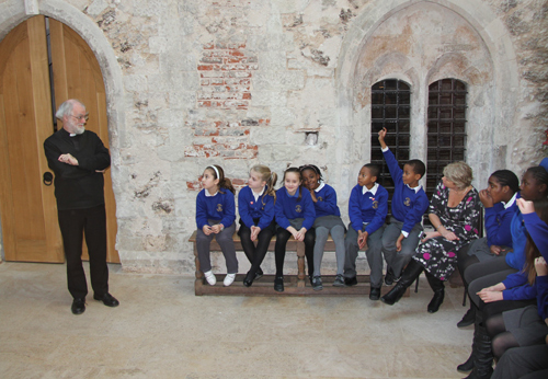 Bonneville School students in conversation with Archbishop Rowan