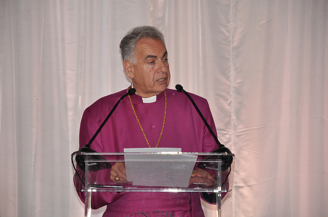 Suheil Dawani, Anglican Bishop in Jerusalem, speaking at the conference