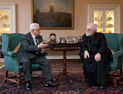 President Abbas and Archbishop Rowan Williams. Photo: Marcin Mazur, CCN.