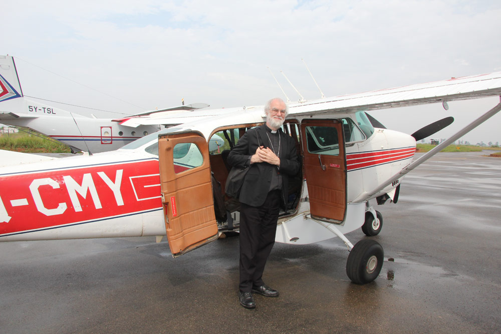 Dr Williams with the MAF Cessna 