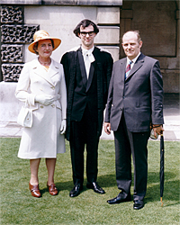 Rowan Williams on his Graduation, Christ's College Cambridge, with Parents Aneurin and Delphine Williams, 1971