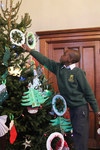 Pupils from St Jude's decorate the Lambeth Palace Christmas trees