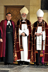 The Reverend Hugh Griffiths, Archbishop of Canterbury and Bishop Stack at Charterhouse