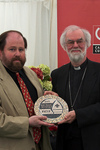 Archbishop with winner of Michael Ramsey Prize 2011, David Bentley Hart