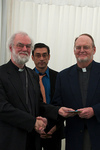 Archbishop with shortlisted author Robert D. Hughes