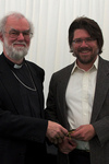 Archbishop with shortlisted author Thomas E. Reynolds