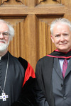 Archbishop with Lambeth MA in Theology recipient, the Revd Simon Jones (close-up)