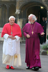 The Archbishop and the Pope in the Lambeth Palace courtyard