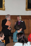The Rt Revd Mary Gray-Reeves, Bishop of The Diocese of El Camino Real, California, speaks with Archbishop Rowan Williams