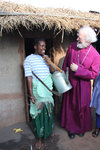 The Archbishop visits a local homestead in Malawi