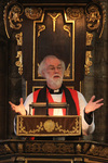 The Archbishop delivers his sermon, Westminster Abbey.  Photo: Andrew Dunsmore, Picture Partnership